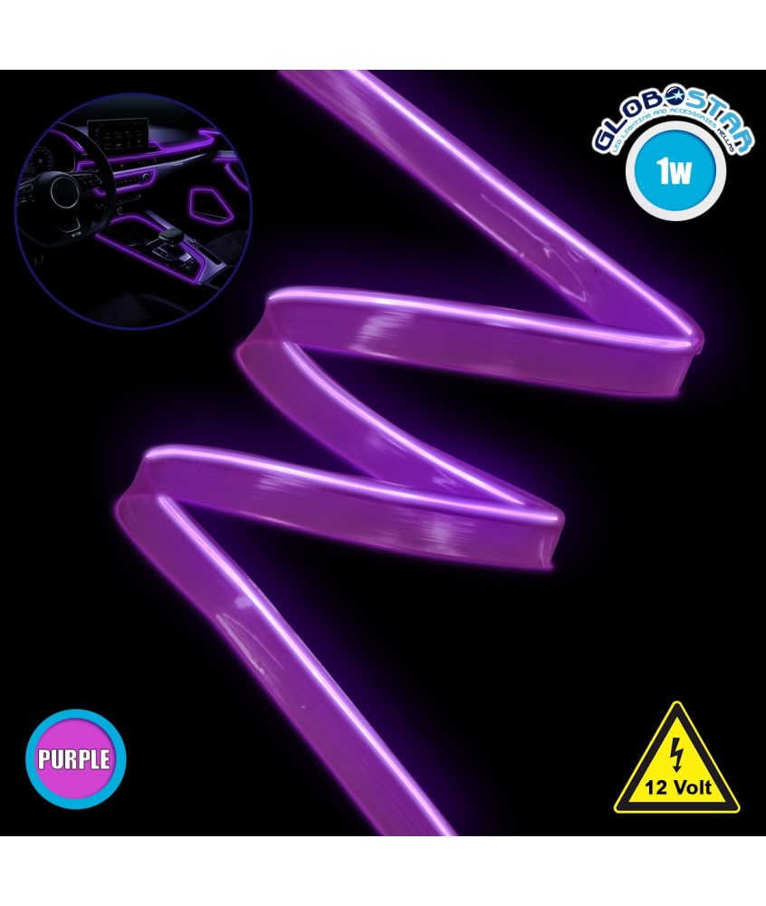 Εύκαμπτο φωτιζόμενο καλώδιο Neon Μωβ GloboStar 08007